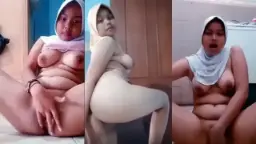 Gadis Berjilbab Viral Di Tiktok Mengocok Hingga Keluar Mani