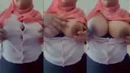 Lustyberryy Jilbab Merah Jambu Payudara Super Gede Telanjang