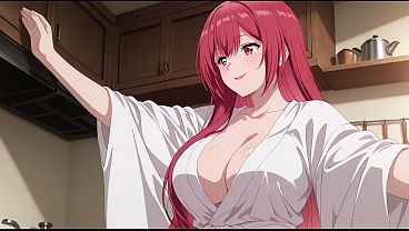 Anak Tiri Pulang Cepat, Lihat Istri Bapak Masak Pakai Baju Tipis, Kureha Enomoto Cosplay Mesum (hasil Ai)